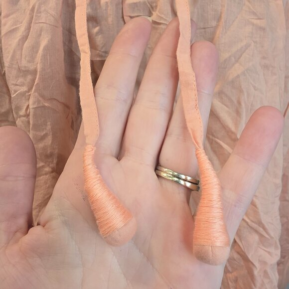 NWT Self Contrast Anthropologie Puff-Sleeve Blouse Size Medium Pink/Orange Paypa - Picture 4 of 10